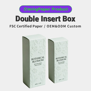 Custom Logo Embossed Floral Eco-Friendly Biodegradable Recyclable Cosmetic Box