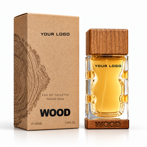 Natural Amber Woody Scent Ultra Fine Spray Long Lasting Trail OEM ODM Custom Logo Wooden Cap Bottle Cologne Modern Men Perfume