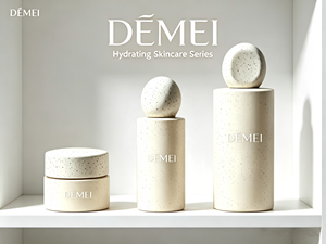 Luxury Speckled PCR Plastic Portable Skincare Packaging Set