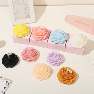 Aesthetic Peony Flower Shaped Scented Candle